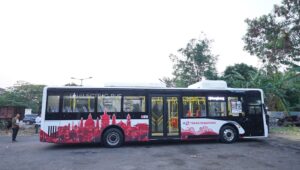 Trans Semarang uji coba bus listrik di koridor 1 Mangkang Penggaron (foto: Trans Semarang)