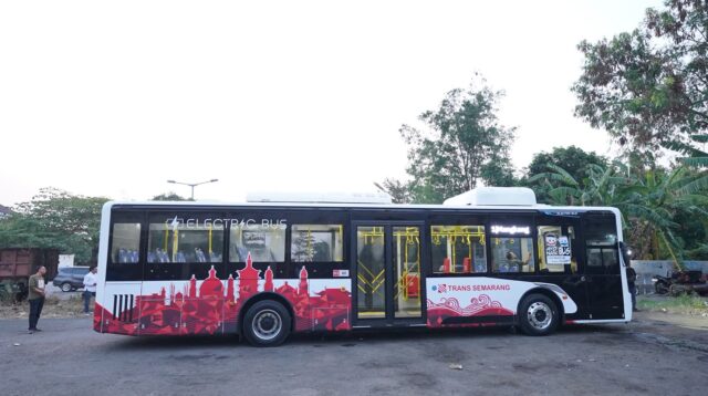 Trans Semarang uji coba bus listrik di koridor 1 Mangkang Penggaron (foto: Trans Semarang)