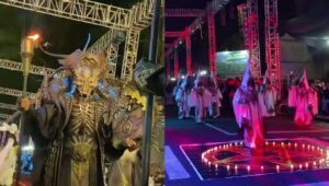 Atraksi karnaval SKNC 2026 di Pekalongan viral (Threads/al.imansyaf)
