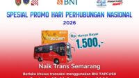 Trans Semarang memberikan promo Harhubnas 2026 (foto: Trans Semarang) Trans Semarang memberikan promo Harhubnas 2026 (foto: Trans Semarang)