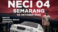 NECI 04 wilayah Semarang akan melalukan touring bertajuk "Jalur Merah Putih 2026" pada Sabtu, 3 Oktober 2026 mendatang