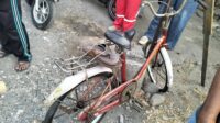 Kecelakaan motor dan sepeda onthel di Jalan Brigjen Sudiarto Semarang (foto: Polsek Pedurungan)