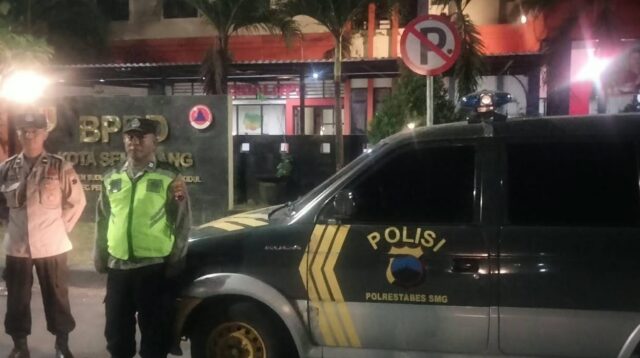 Patroli malam preventif menyasar objek vital (foto: Polsek Pedurungan)