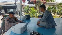 Petugas Polsek Pedurungan mendatangi lokasi pencurian mobil Gran Max di Kelurahan Gemah, Pedurungan, Semarang (foto: Polsek Pedurungan)